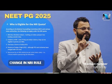 NEET PG 2025 NRI Quota Admission -Change in Rules & Valid NRI Relatives