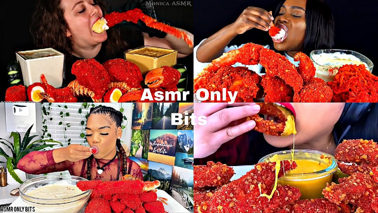 ASMR Cheetos Seafood //Compilation///no talking///Bites only////asmr Mukbang//asmr food