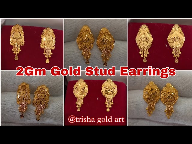 Buy quality Elegant 22carat Gold Stud Earrings in Pune