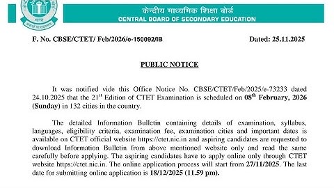 CTET 2026 Online Registration Begins| Details Information 