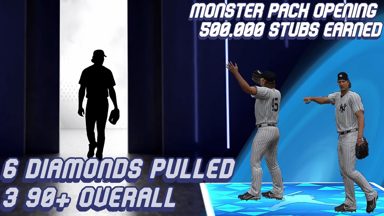 Monster Pack Opening 500K Stub Profit  | 6 Diamonds Pulled | 3 90+ Diamond Pulls | MLB The Show 21