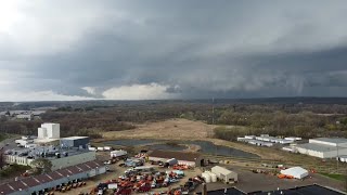 Supercell and Shelf Cloud thunderstorms in Madison Wisconsin - April 14, 2026