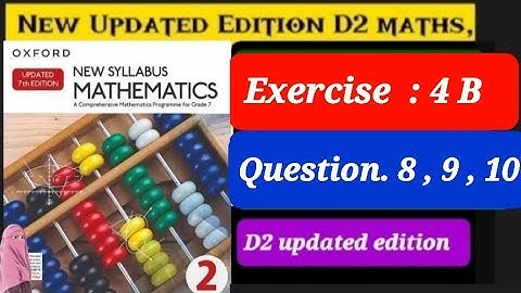 Exercise 4b question 8,9,10(sets) ,D2 updated edition , ex 4b q8,q9,q10 d2 book |Oxford Mathematics
