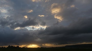 HD Timelapse Stormy Clouds Beatiful Waves of Clouds in Sunset Sky