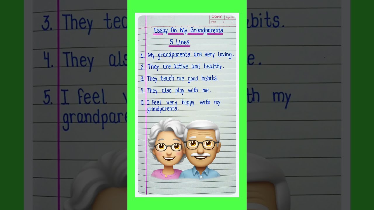 5 Lines Essay On My Grandparents L