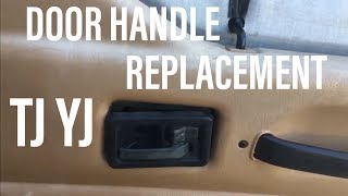 How To Replace Inside interior Door Opener Handle Levers on A Jeep TJ YJ 89-2006