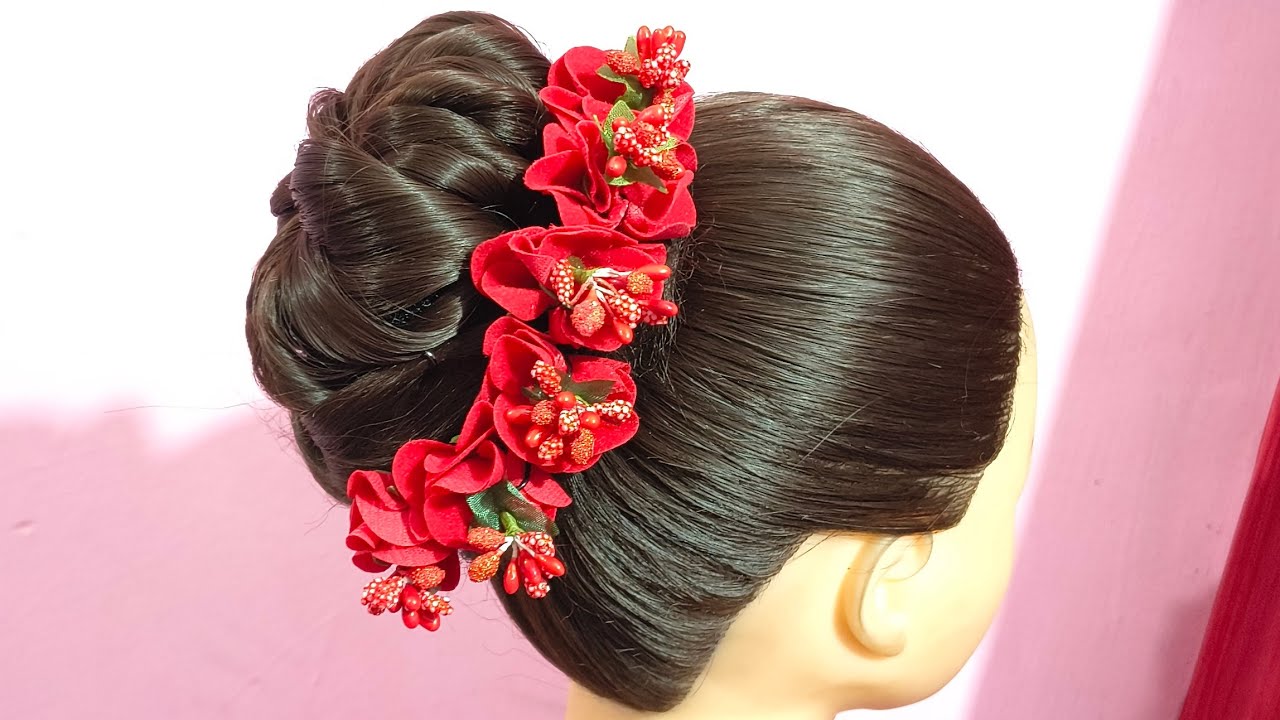 Quick Easy Updo Hairstyles With Donut For Wedding _ Easy Hairstyles For Girls For Long Hair #hair