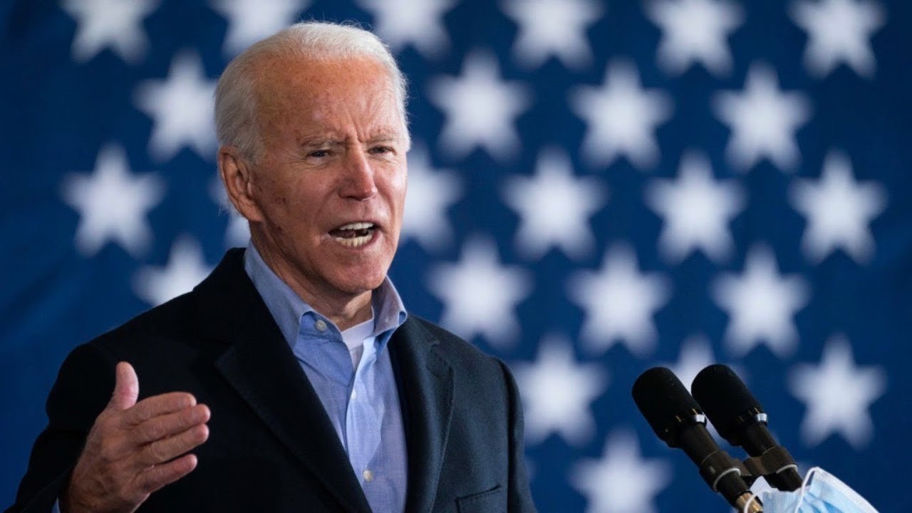Joe Biden holds drive-in campaign rally in Pittsburgh, Pennsylvania ...