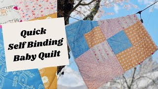 How to Make a Quick Baby Quilt - Self Binding Quilt - Quilting for Beginners!