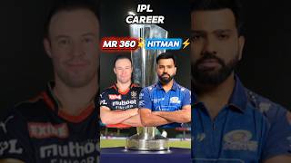 abd de Villiers vs rohit sharma IPL career comparison video 📸📸 #abd #garykirsten #sportzcraazy #adam