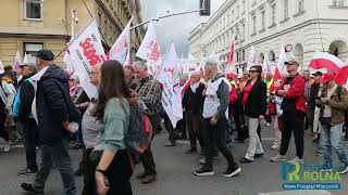 Protest rolników i związkowców w Warszawie