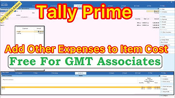 Allocate Other Expenses to Item Cost | Purchase Bill Entry in Tally |  Cost of Stock Items in Tally