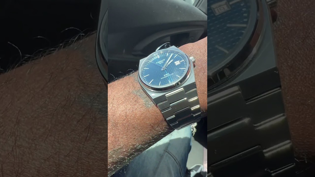 Loving the Blue Sunburst Dial on the Tissot PRX Powermatic 80