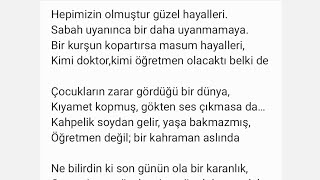 Kendi Yazdığım Ilk Şarkım