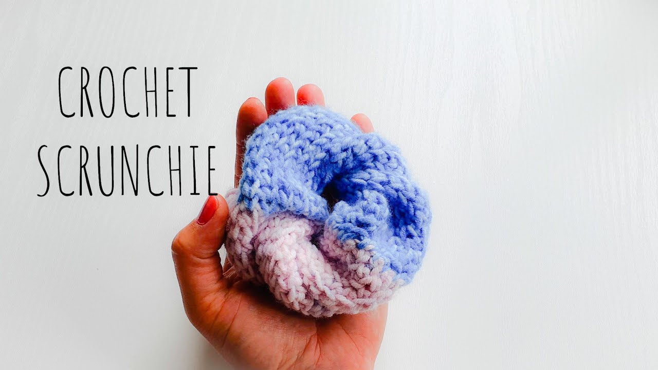 Crochet Scrunchie Fast and Easy for beginners - YouTube