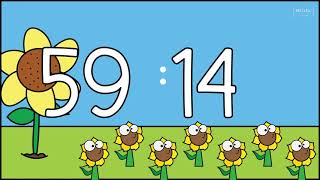 1 Hour 60 Minutes Timer Cartoon Summer Sunflowers screenshot 5