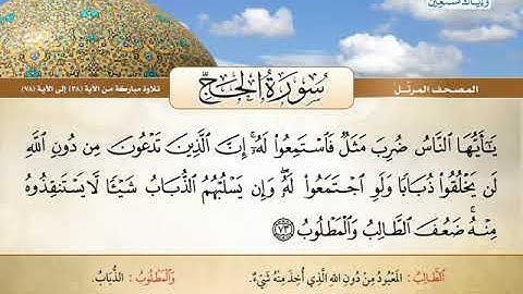 سورة الحج 68 الى 78 ـــــ محمد جبريل