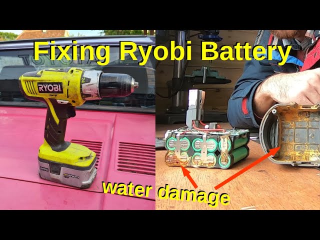 Ryobi drill battery removal damage examples