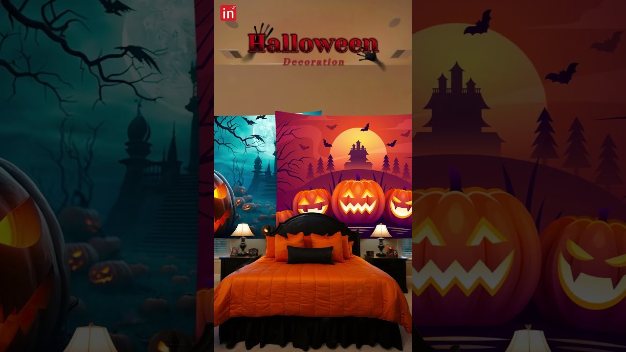 Custom Tapestry lightinthebox halloween2023 halloween halloween uniquewalldecor halloweendecor YouTube