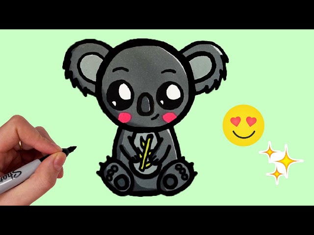 Comment Dessiner Un KOALA / BÉBÉ KOALA ❤️ [Mignon Kawaii]