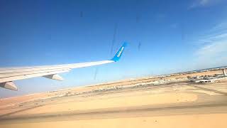 Рулежка, плавный взлёт, вид на море,Хургада, 737-94X(ER)/Taxiing, smooth takeoff, sea view, Hurghada