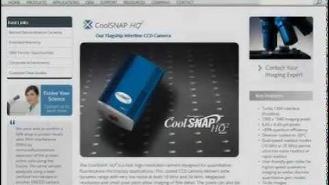 Running the CoolSNAP HQ2 Camera in Olympus CellSens Software