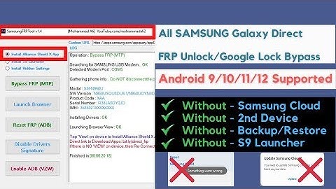 All SAMSUNG Galaxy Direct FRP Unlock   Android 9 10 11 12   No Backup Restore   No 2nd Phone