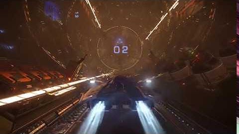 Elite Dangerous Docking Federal Corvette in Third Person View
