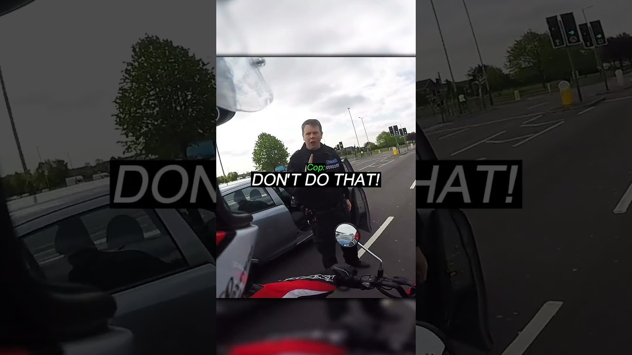 Biker Gets Mistaken By A Cop😂🚦 #shorts #biker #motorcycle