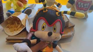 Charmy Bee plush bros: the 5 boys go to McDonalds in Milpitas CA