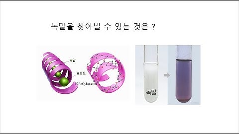 녹말은 아이오딘-아이오딘화칼륨용액으로 찾을 수있다. 왜?