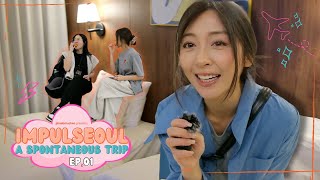 Spontaneous trip to Seoul, 5-hour delay at the airport // IMPULSEOUL EP.01 [CC]