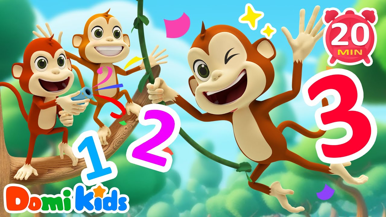 Count with Cheeky Monkeys 🐒 | Number Songs 1 to 10 | Nursery Rhymes ...