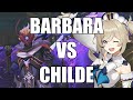 Barbara HARD CARRIED The Childe Fight (Genshin Impact)