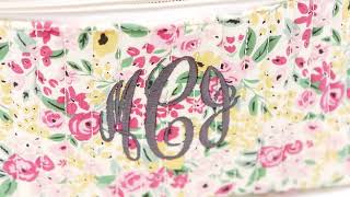 Monogrammed Quilted Train Case