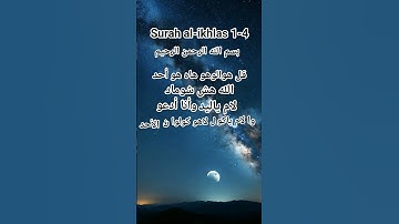 سورة الإخلاص (Al-ikhlas 1-4) surah