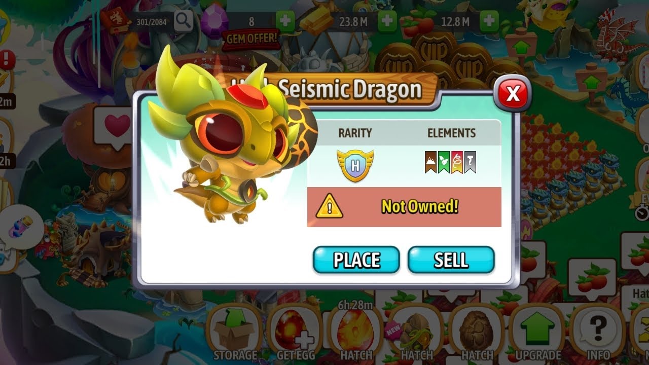 Hatching my new High Seismic Dragon & playing Heroic Race | Dragon City