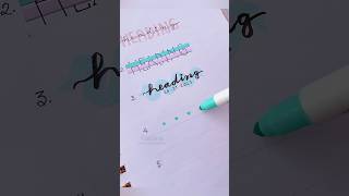 5 project heading styles || Header design ideas || Cute ways to write a title #art #shorts