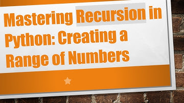 Mastering Recursion in Python: Creating a Range of Numbers