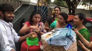 CHANDRALEKHA serial One minute panipuri challenge in shooting spot