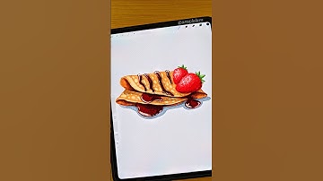 Full Tutorial Available 🍓 #shorts #art #watercolor #procreate