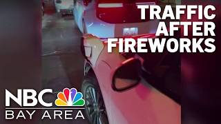 San Francisco's fireworks show ends in hours of gridlock involving Waymo cars