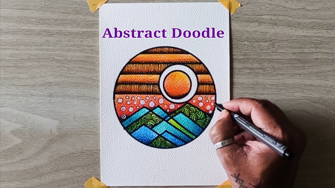 Abstract Doodle Art / Easy For Beginners / Colorful Doodle / 365