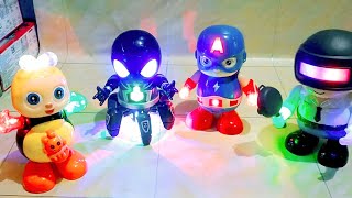 Robot dance Robot Toys Robot joget Spiderman, Captain America,Bee, Cool Agent