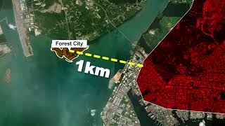 Singapore and Forest city Distance  Free GeoLayer Map Animation