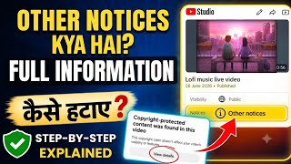 How to fix Other Notice | Why did Other Notice appear on my YouTube video | Other Notice problem ...