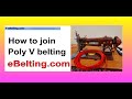 DIY how to join 8 mm  poly V Belt Chain stitch Embroidery