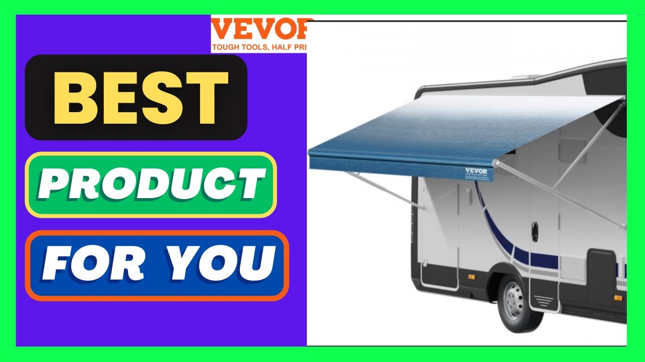 VEVOR RV Awning Fabric Replacement, 17'2" Fabric Length for 18' Awning, Heavy Duty 3-Ply 16oz PVC