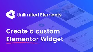 Create a custom Elementor Widget