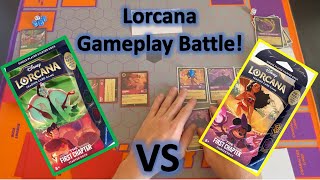 Lorcana TCG Gameplay - Ruby/Emerald vs. Amber/Amythst
